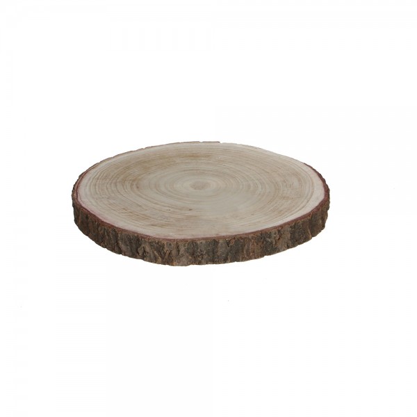 Base decorativa tronco de madera Ø30 cm | Centro rústico natural