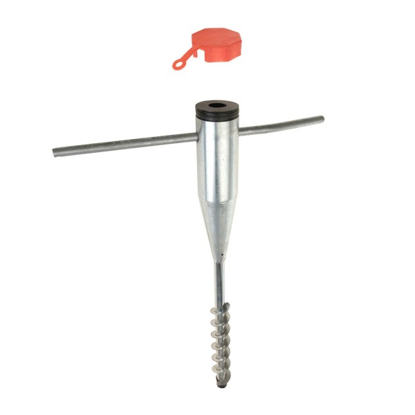 Pie para Parasol Espiral de Metal Ø7 x 56 cm | Con Adaptadores Ø25-55 mm