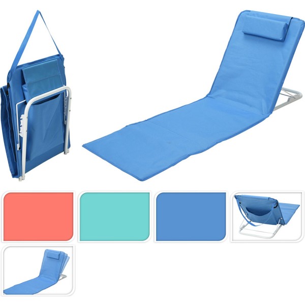 Esterilla de Playa Plegable con Respaldo Reclinable | 3 Niveles