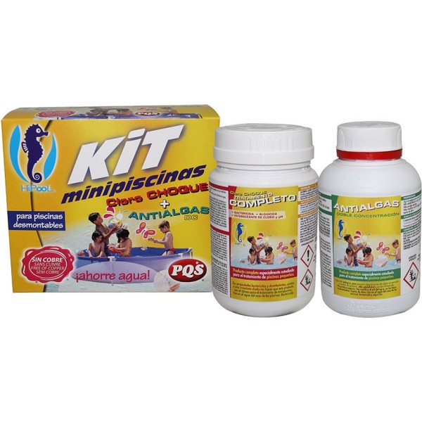 Kit Mini Piscinas Cloro 500 g + Antialgas 500 ml | Mantenimiento de Piscinas